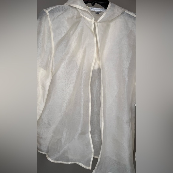 VALERIE STEVENS PURE SILK SHEER HOODIE - Picture 6 of 8